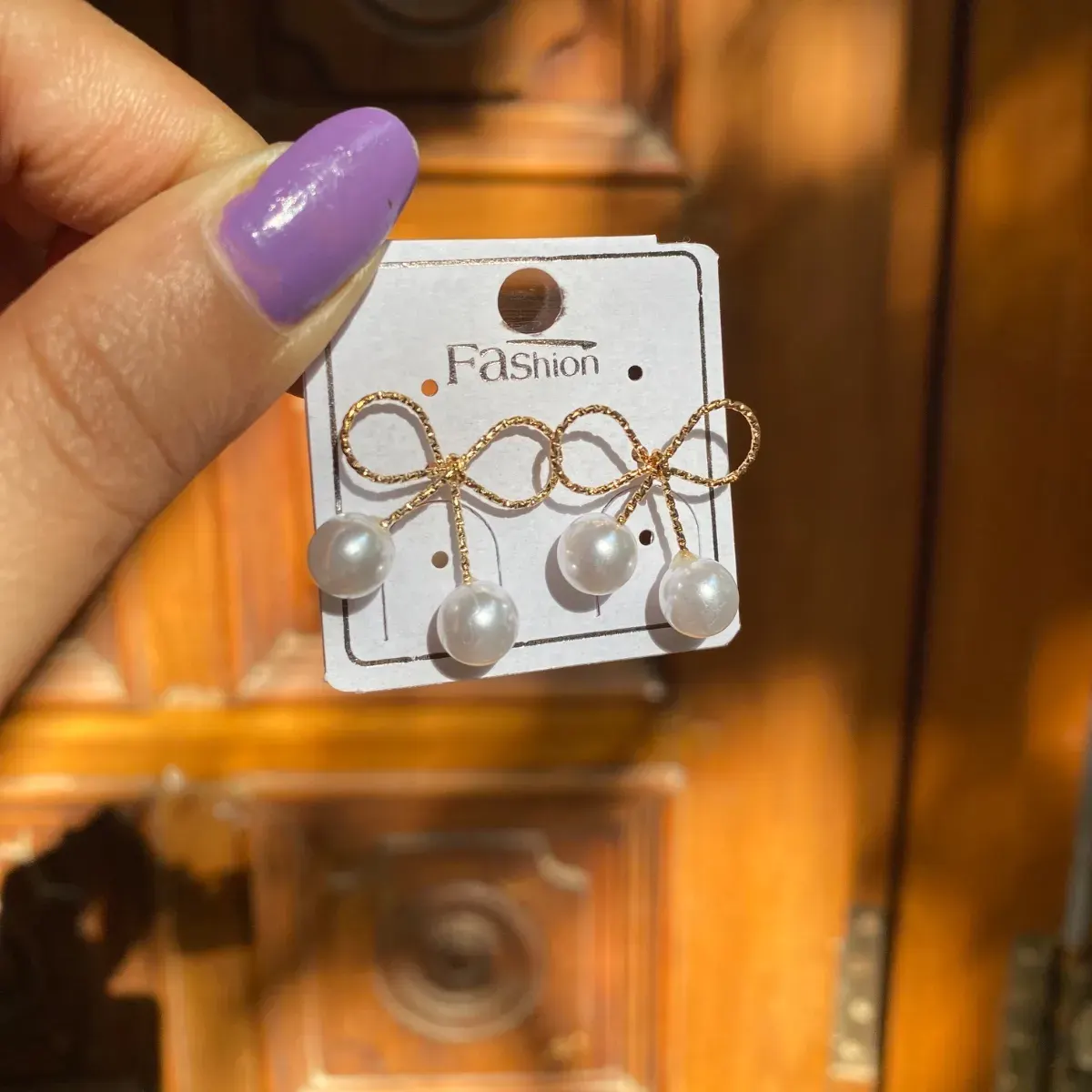 Hotseller Golden Bow Studs