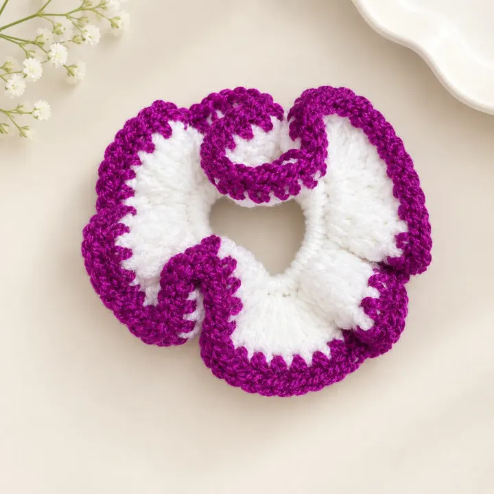 Handmade Crosia Scrunchie -4