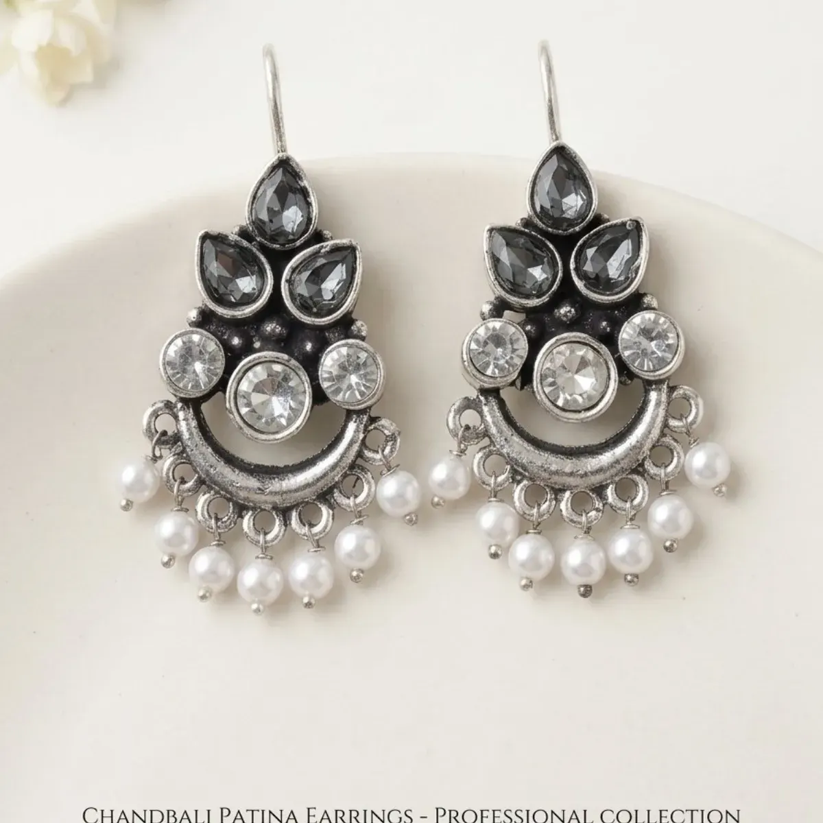 Black  Stone Drop & Dangle Earrings