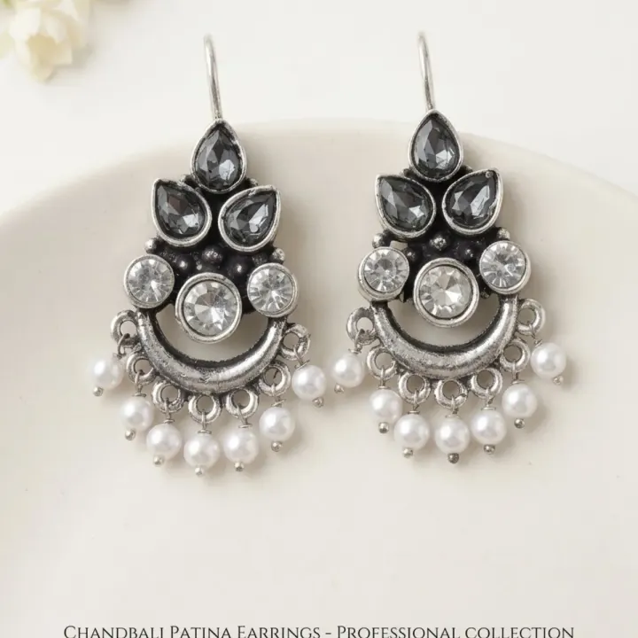 Black  Stone Drop & Dangle Earrings