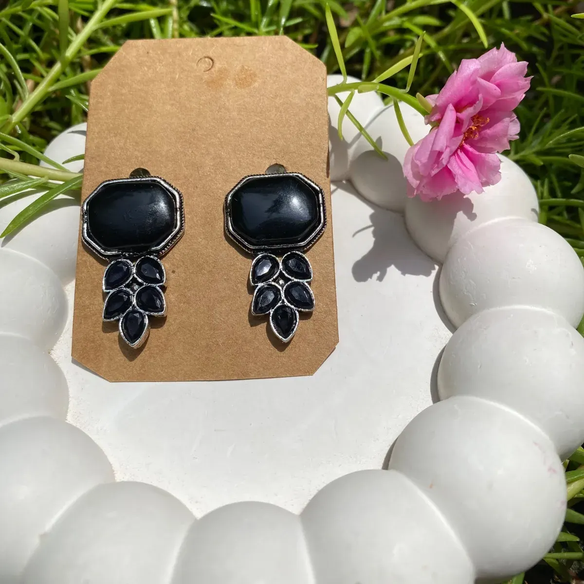 Black Oxidised Earings