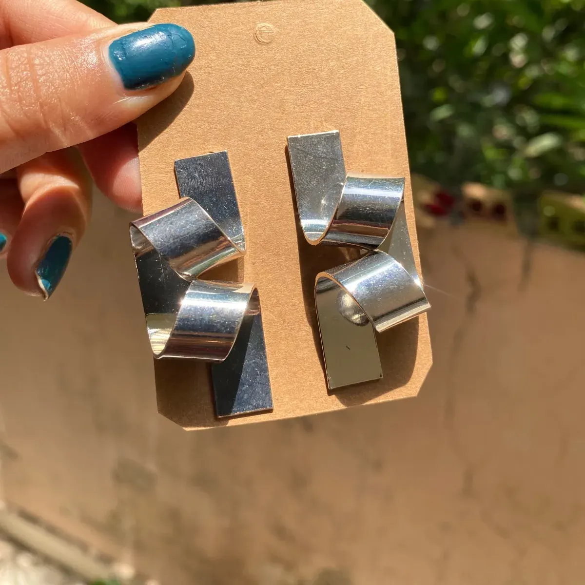 Silver Zigzag Earing