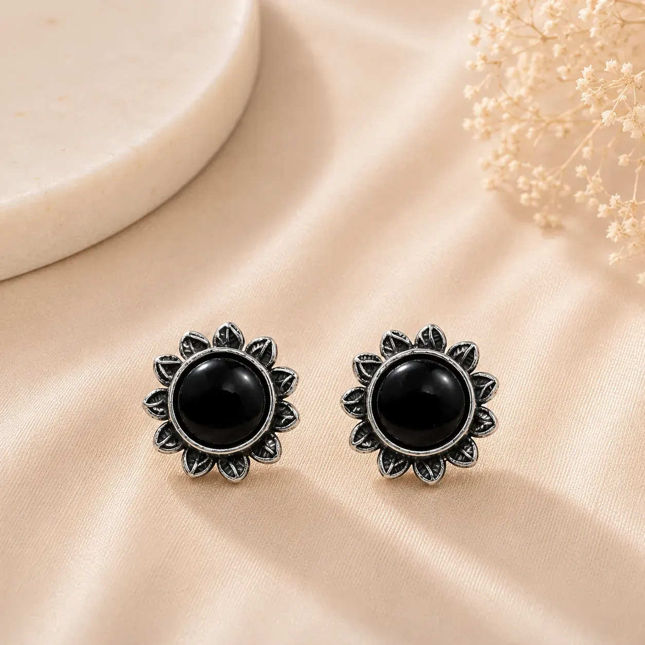 Black sun Studs