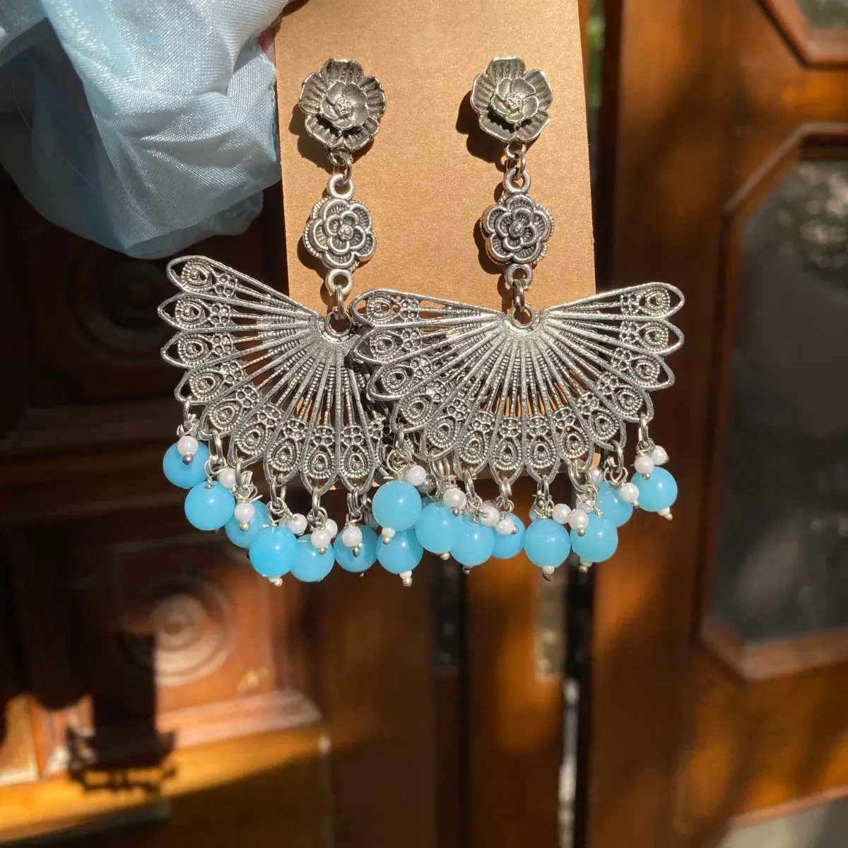 Chandrika Jhumka skyblue -03