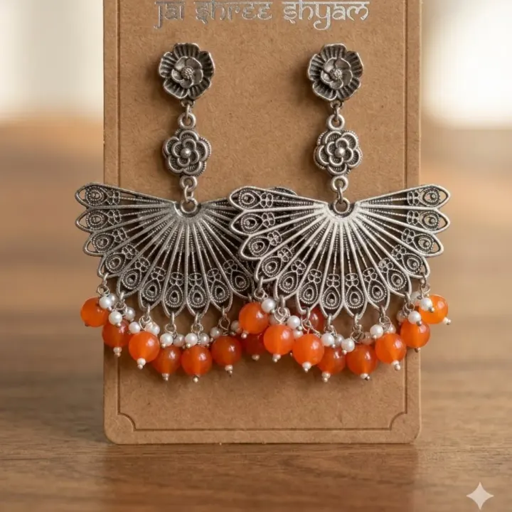 Chandrika Jhumka Orange -01