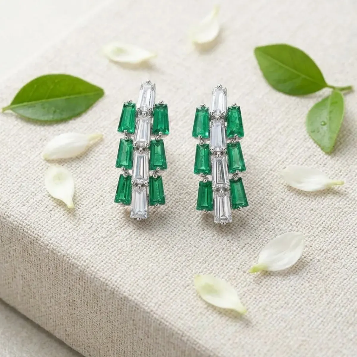 Emerald Cascade Earrings