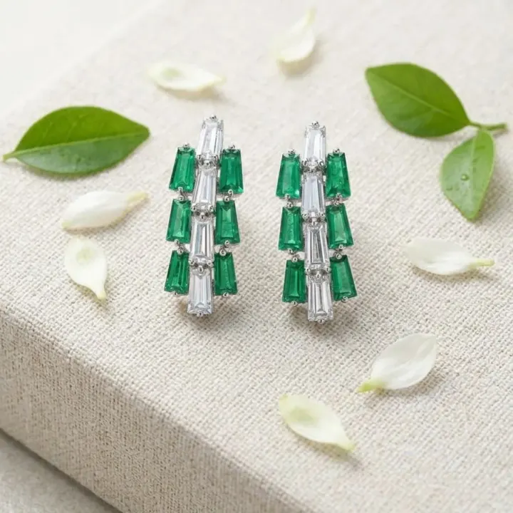 Emerald Cascade Earrings