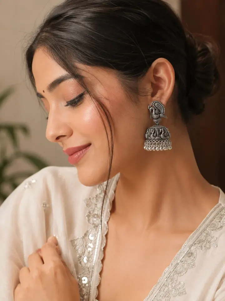 Peacock Rajwadi Jhumka