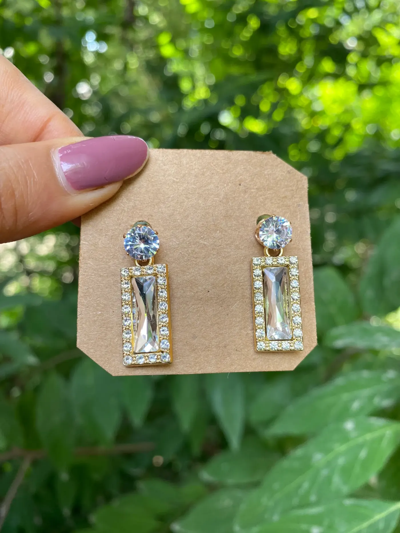 Crystal Blossom Drop Earings