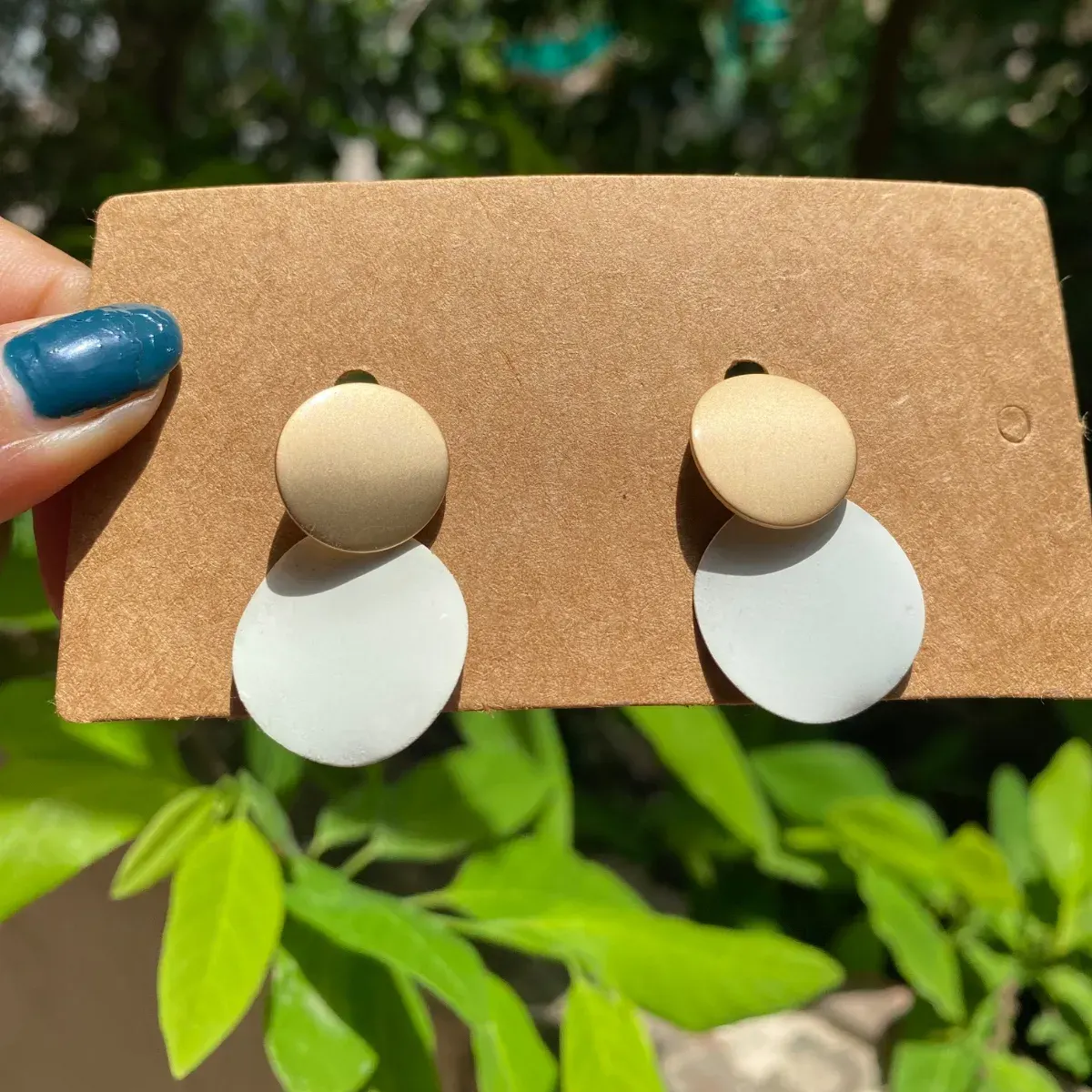 Rush White Earings