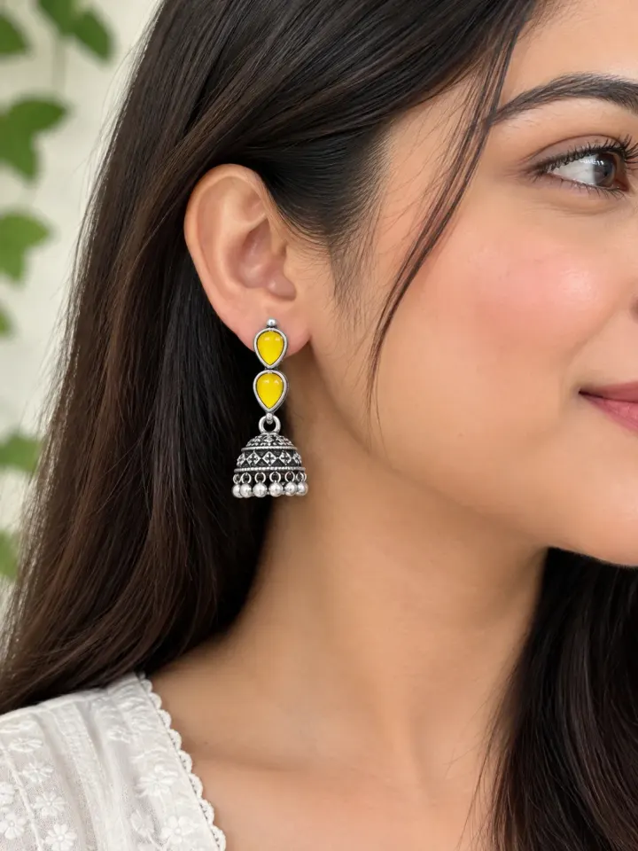 Yellow Jhumki
