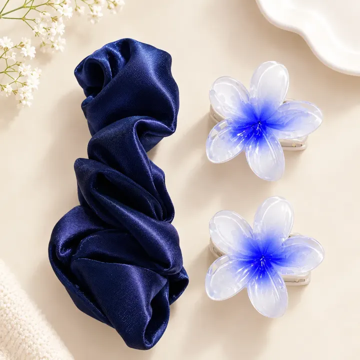 Scrunchie + 2 Claw clip Combo