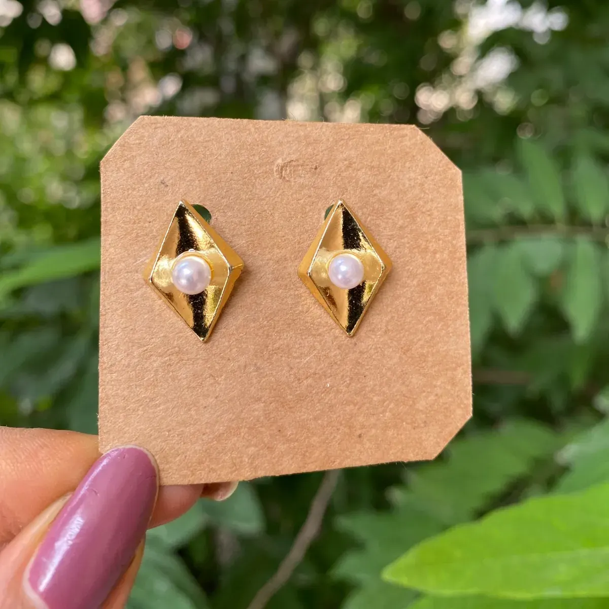 Golden Pearl studs