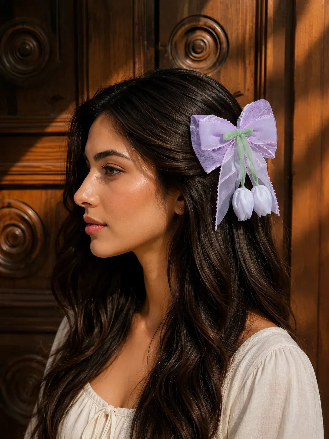 Purple hair clip