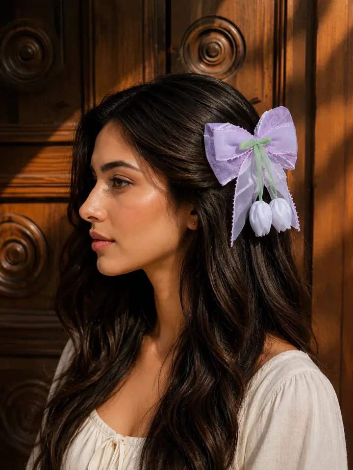 Purple hair clip