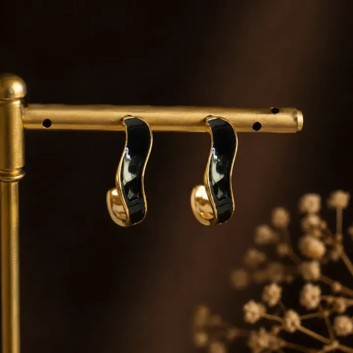 Daily Wear Black Hoops