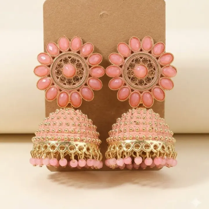 Regal Peach Jhumka