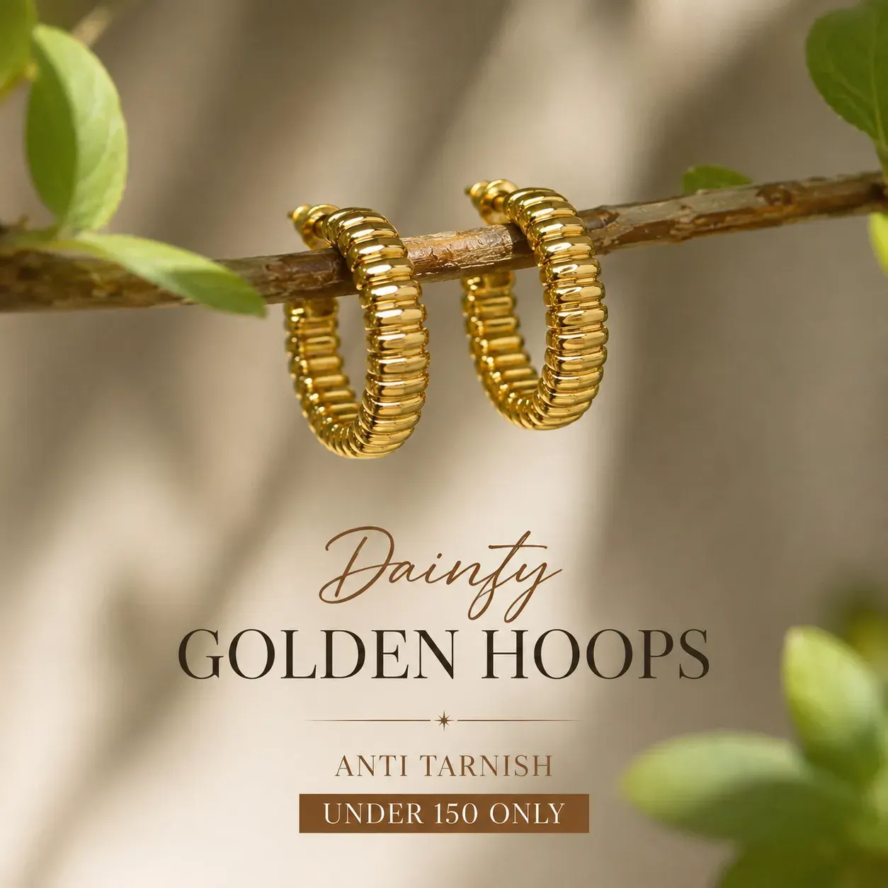 Dainty Golden Hoops
