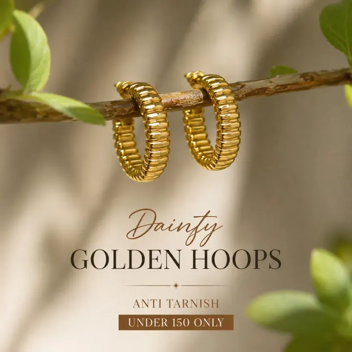 Dainty Golden Hoops