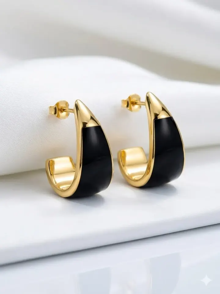 Black Golden Hoop