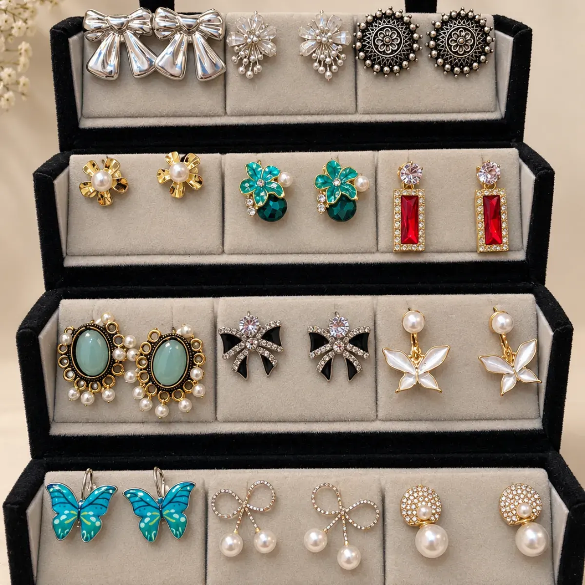 Box Hamper With 12 pair Earings