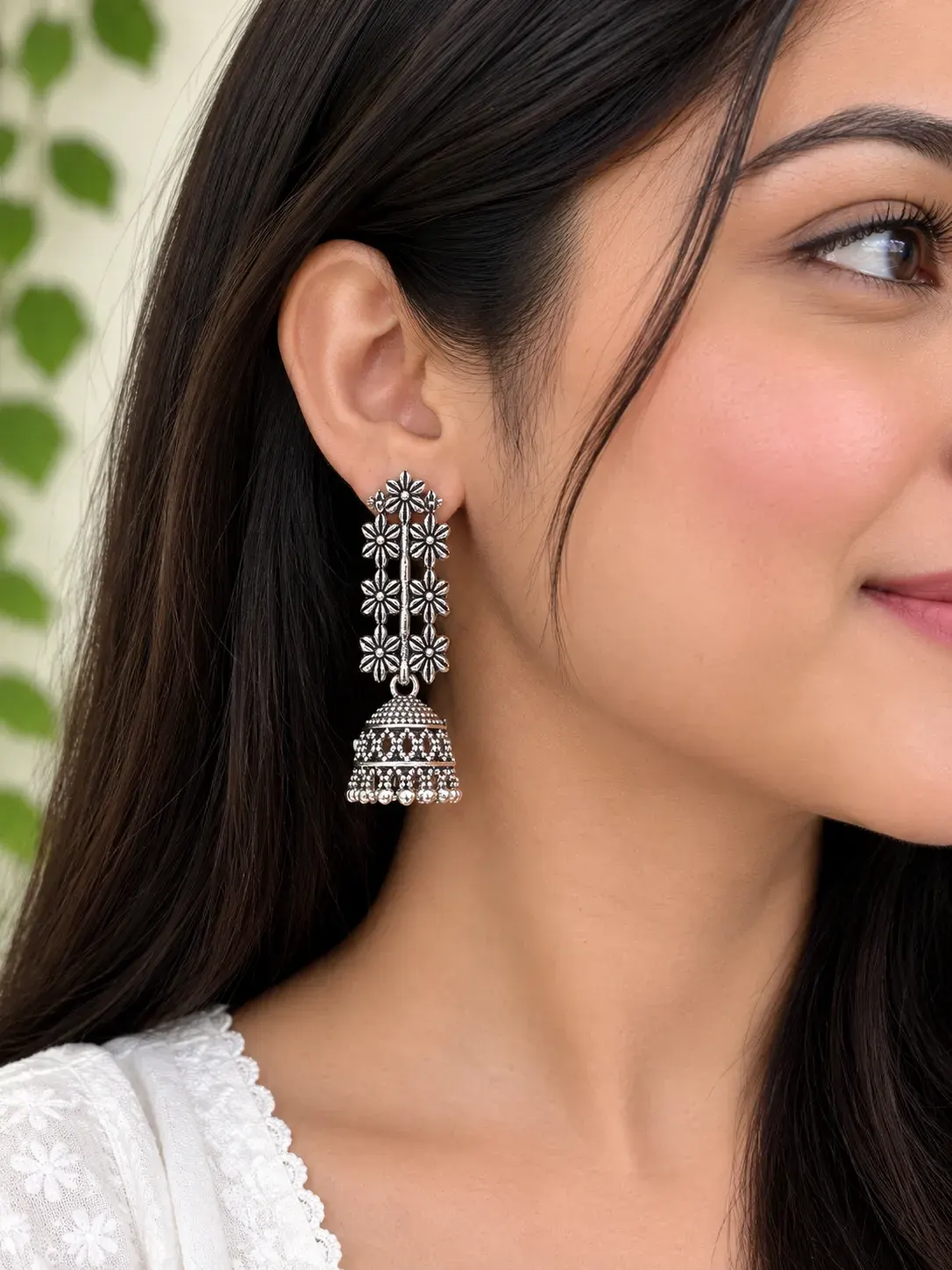 4 layer Flower Jhumki