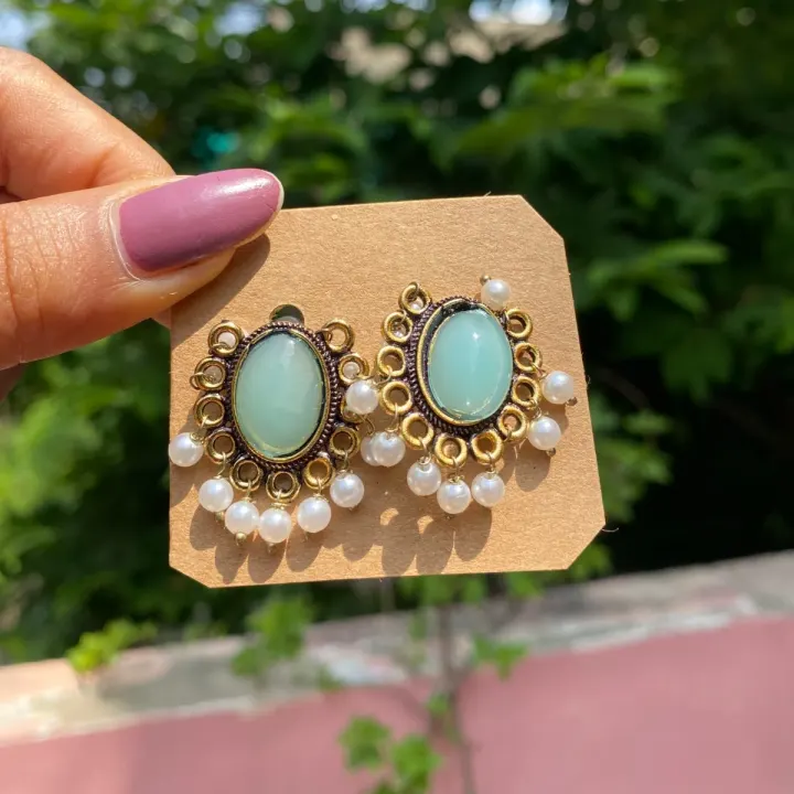 Traditional Ocean Oval Shaped Earing