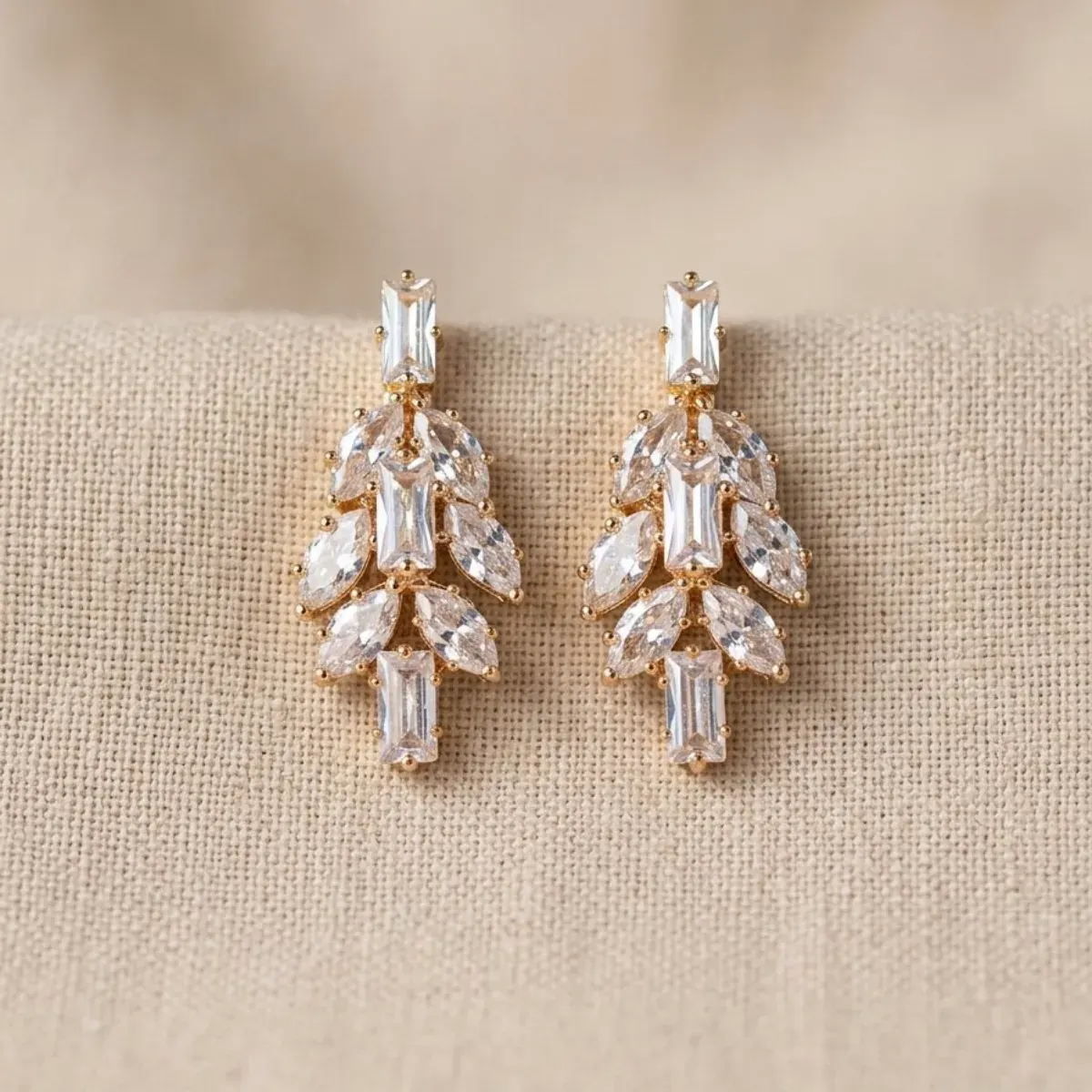 Ad Stone Golden Limestone Earings
