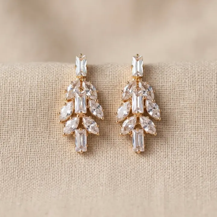 Ad Stone Golden Limestone Earings