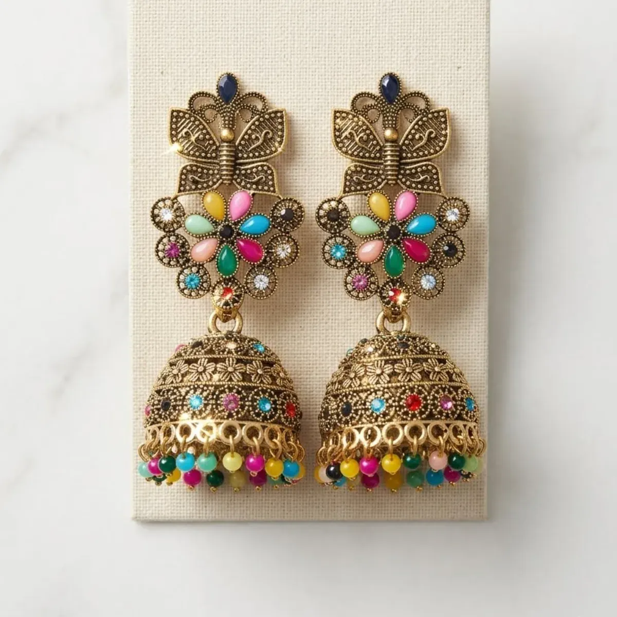 Satrangi Noor Jhumkas