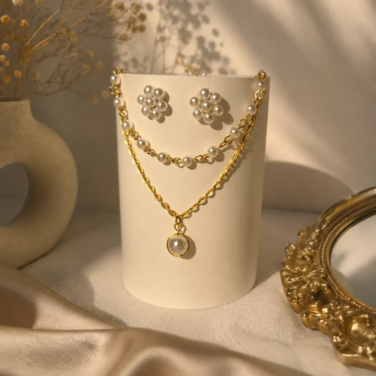 Pearl Necklace Set