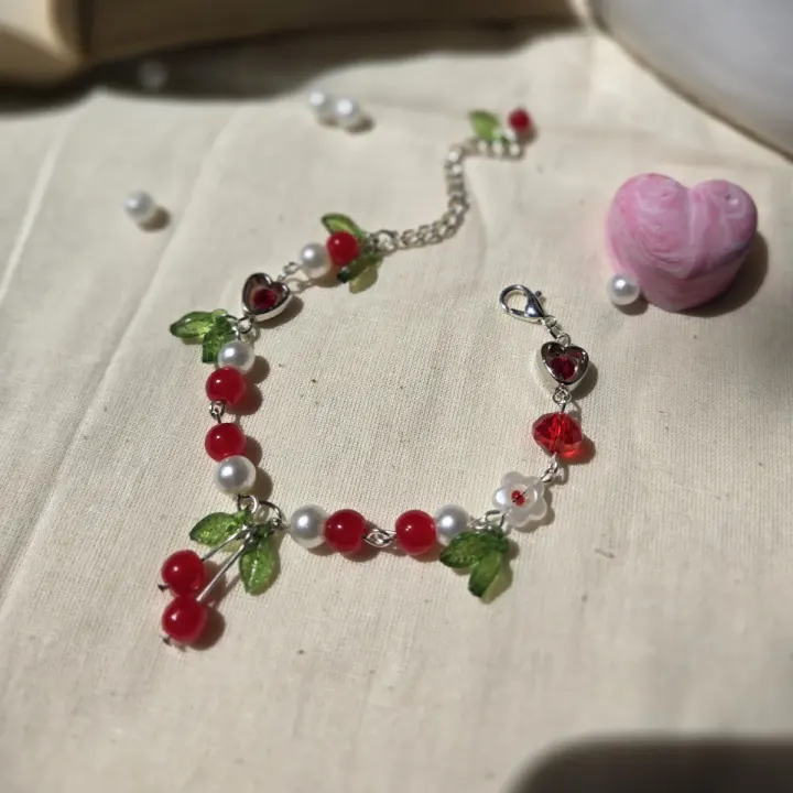 Cherry Bloom Charm Bracelet 🍒✨
