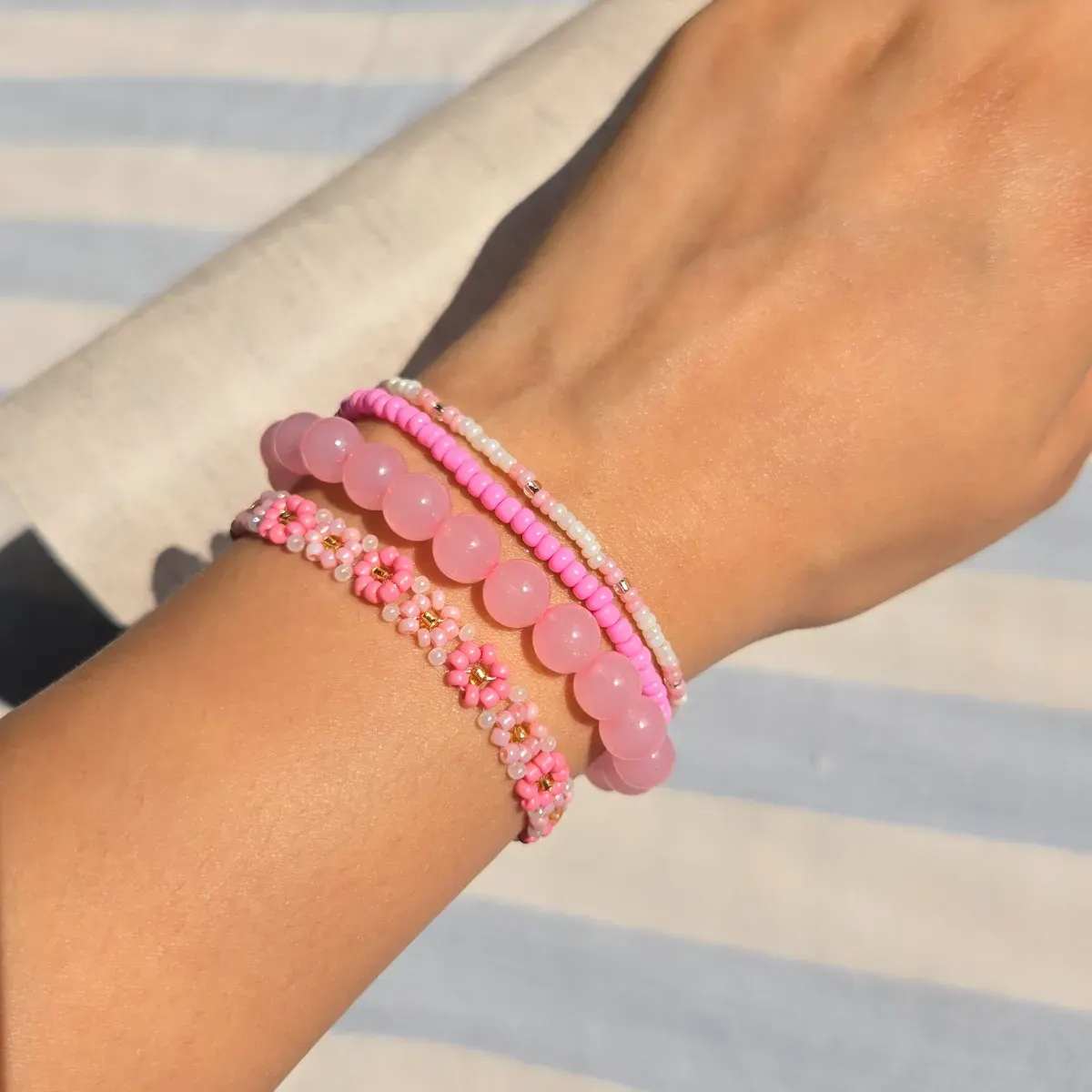 Pink Bracelet stack 💓