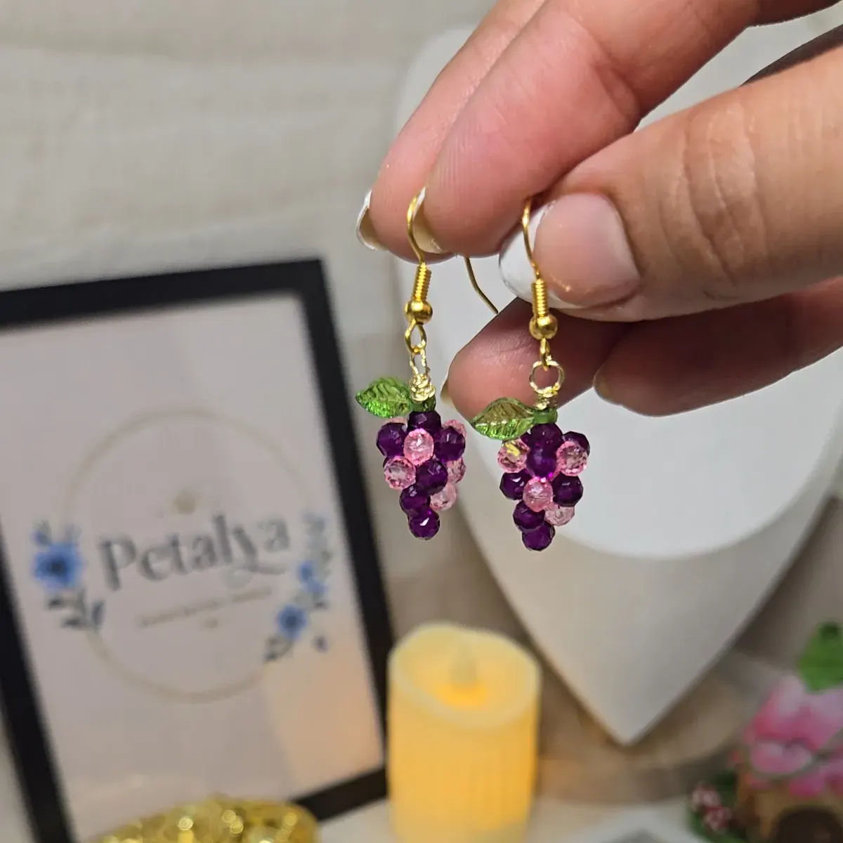 Grape earrings
